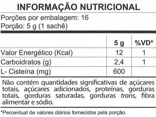 Acetilcisteína 600mg 16 Sachês Sabor Laranja - QualyNutri