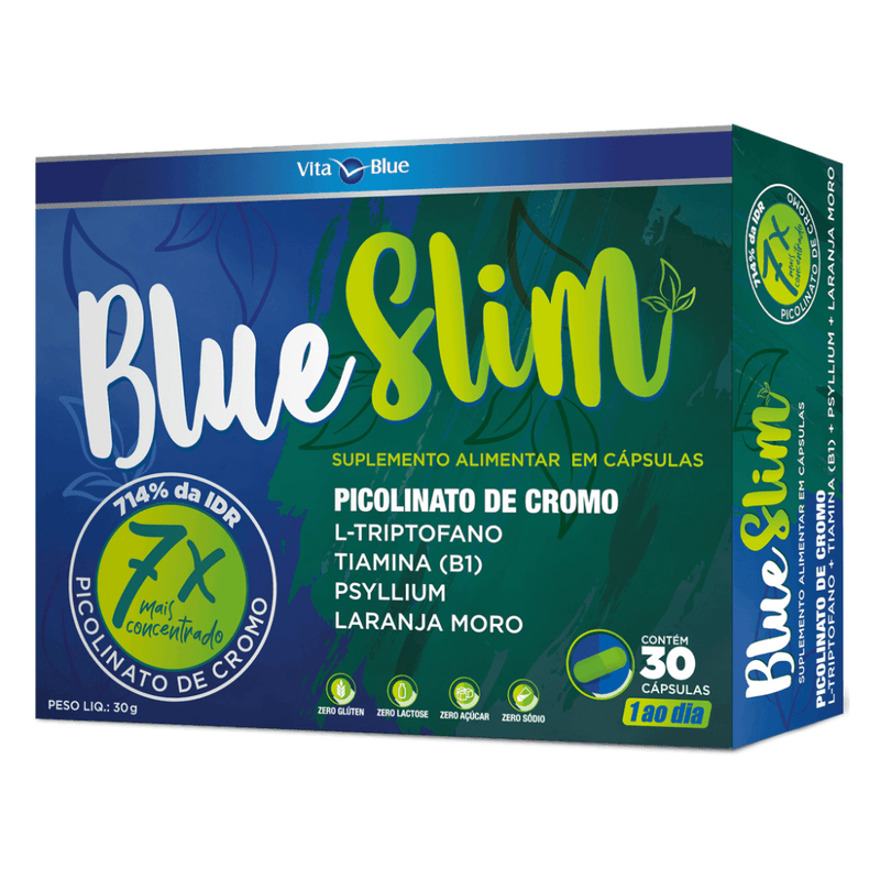 Blue Slim - Picolinato de cromo C/30 Cápsulas