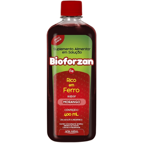 Bioforzan Rico em Ferro Sabor Morango 400ml - Arte Nativa