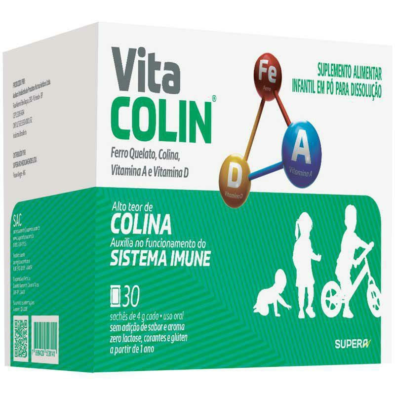 Vita Colin Suplemento Alimentar Infantil C/30 Sachês de 4g Cada