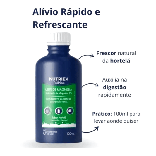Leite de Magnésia Sabor Hortelã 100ml - Nutriex