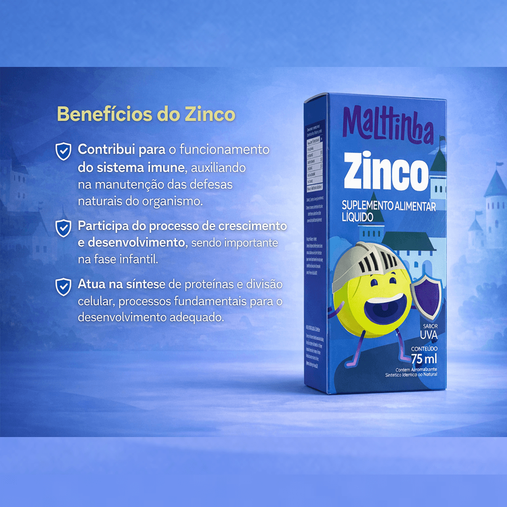 Malttinha Zinco 75ml Sabor Uva