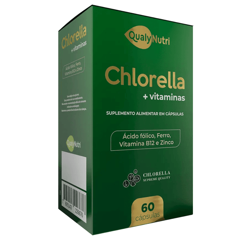 Chlorella + Vitaminas 500mg C/60 Cápsulas - Qualy Nutri