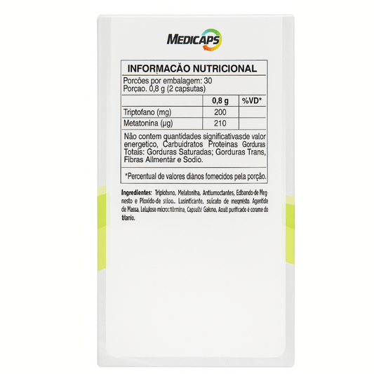 Medicaps Melatonina + Triptofano C/60 Cápsulas