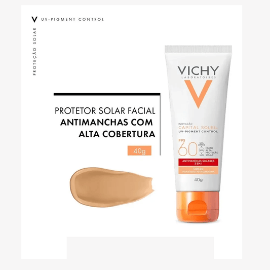 Protetor solar Vichy UV Pigment Control FPS 60 com cor