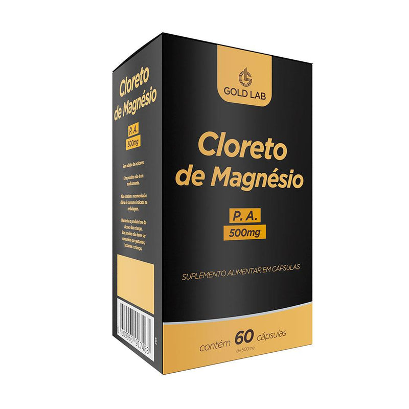 Cloreto de Magnésio P.A 500MG C/60 Cápsulas - Gold Lab