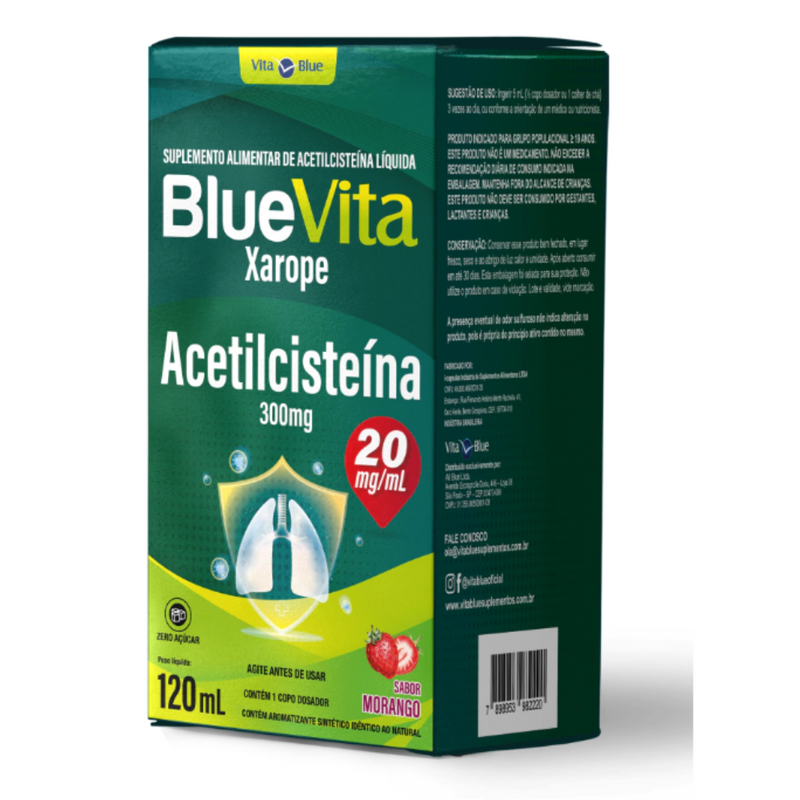 Bluevita Xarope Acetilcisteína 120ml - Vita Blue