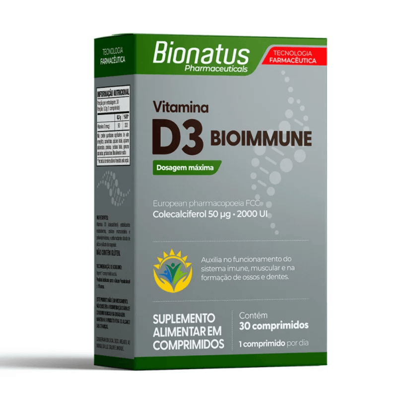 Vitamina D3 C/30 Comprimidos - Bionatus