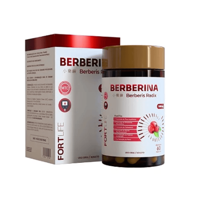 Berberina Berberis Radix 1500mg C/60 Cápsulas - Fort Life