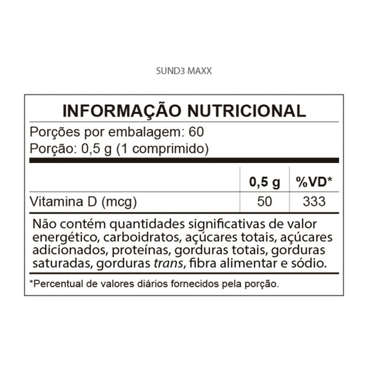 Sun D3 Maxx Com 60 Comprimidos