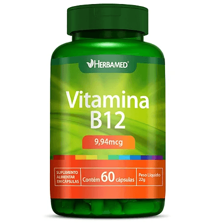 Vitamina B12 9,94mcg 60 Cápsulas - Herbamed