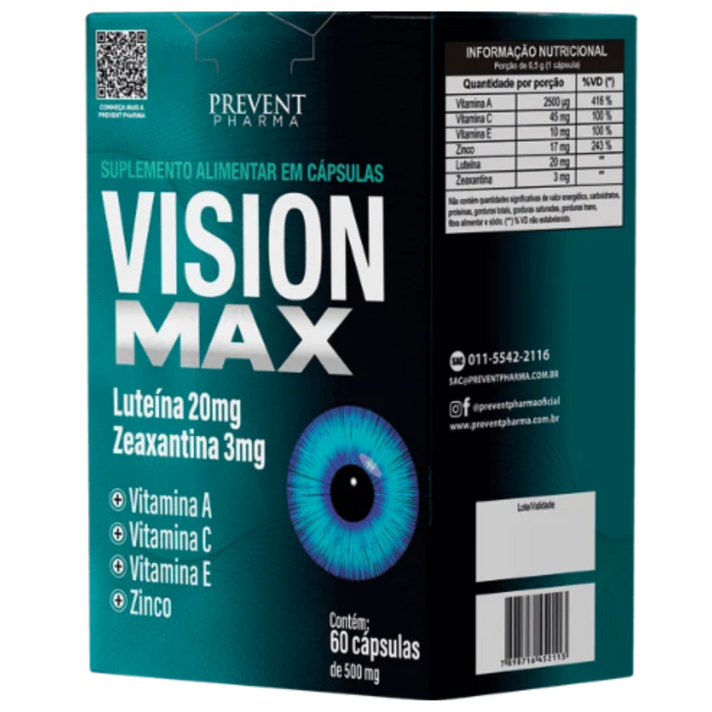 Vision Max Luteina + Zeaxantina C/60 Cápsulas - Prevent Pharma