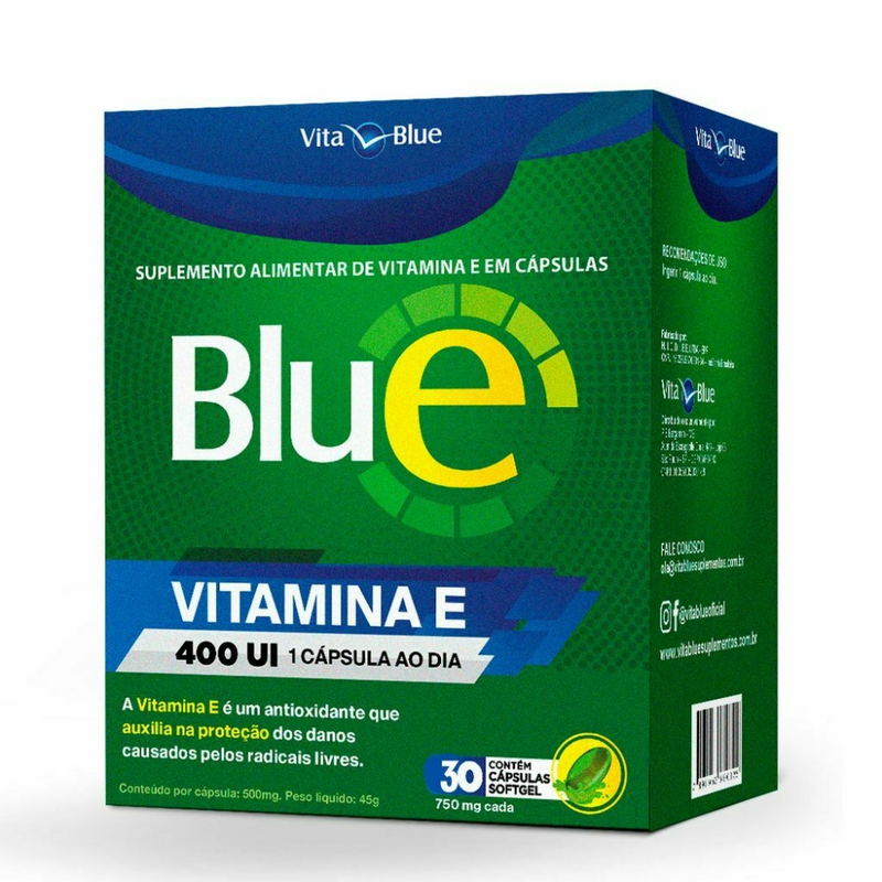Blue E Vitamina E 400U C/30 Cápsulas - Vita Blue