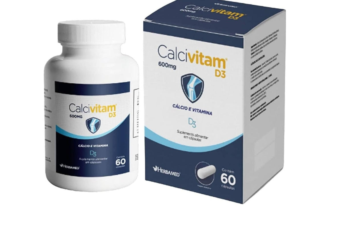Calcivitam D3 600mg C/60 Cápsulas