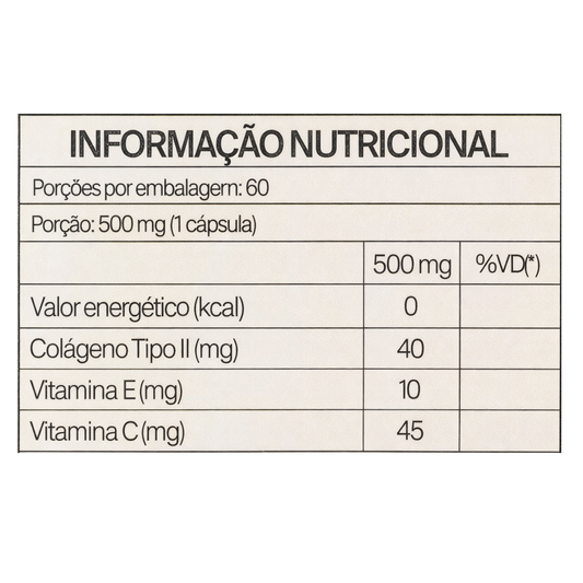 Cartizone Colágeno Tipo II Articulações 40mg 60 Cápsulas