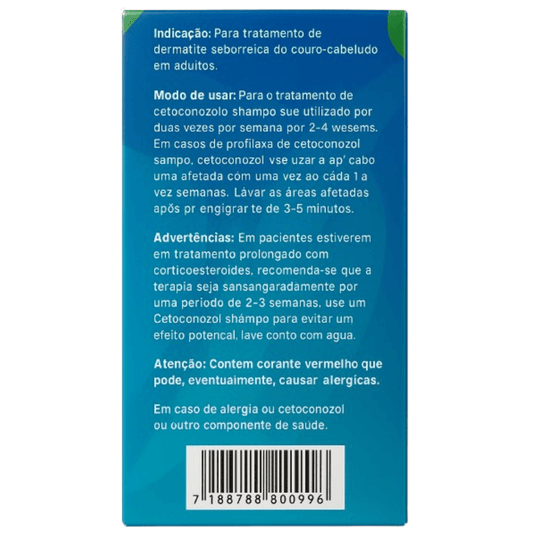Kit 3x Shampoo Cetoconazol Anticaspa 20mg/ml 100ml - Nativita