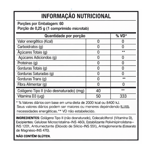 Articulah Colágeno Tipo II 40MG C/60 Comprimidos