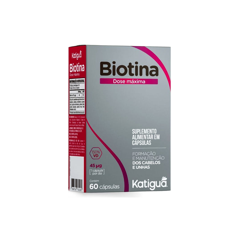 Biotina Dose Máxima 600MG C/60 Cápsulas - Katiguá