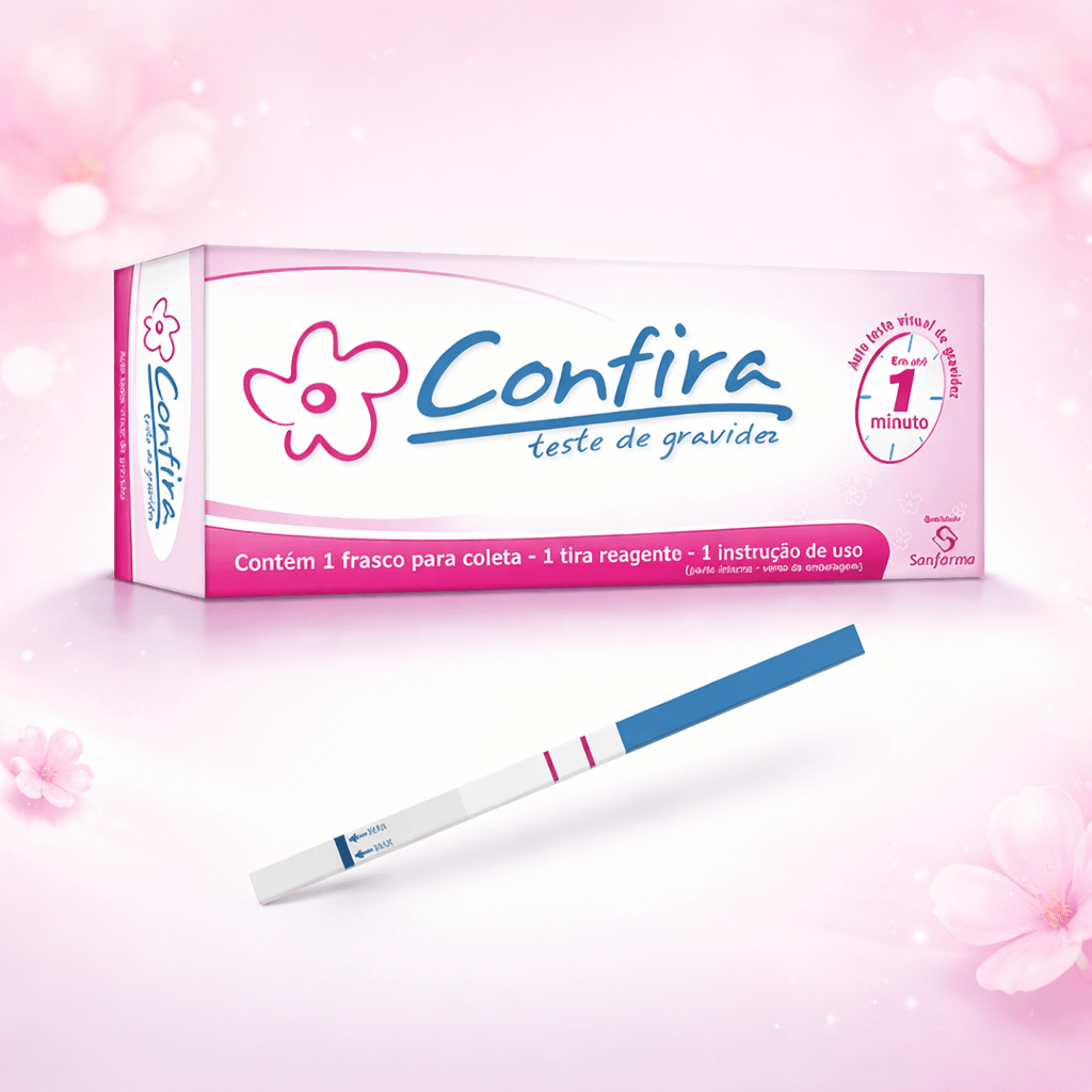 Kit 5 Testes de Gravidez Confira Tira Reagente