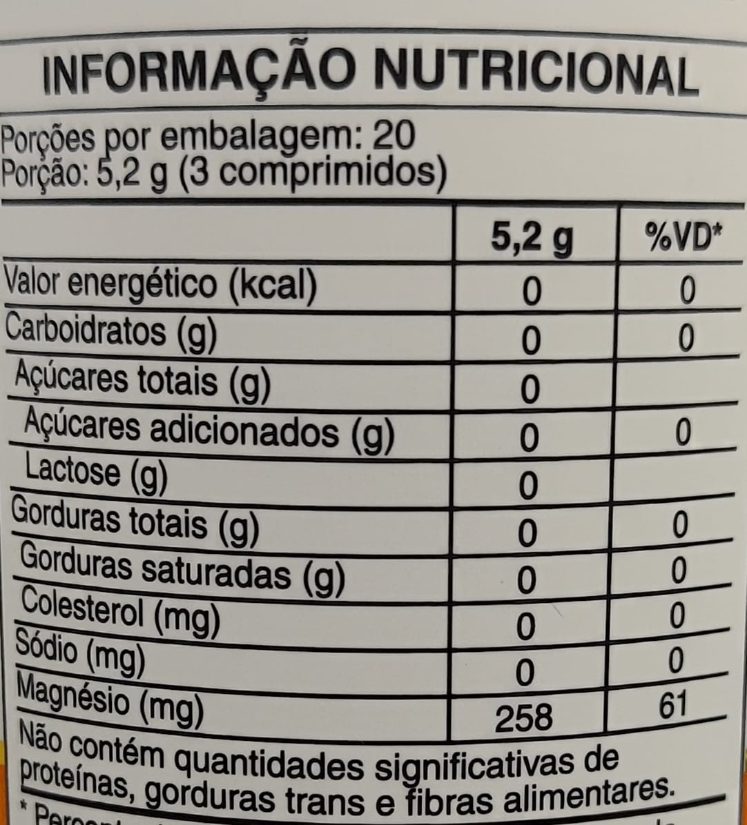 Cloreto de Magnésio P.A. 60 Comprimidos | Catarinense