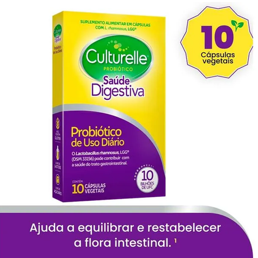 Suplemento Alimentar Culturelle Saúde Digestiva Probiótico 10 Cápsulas