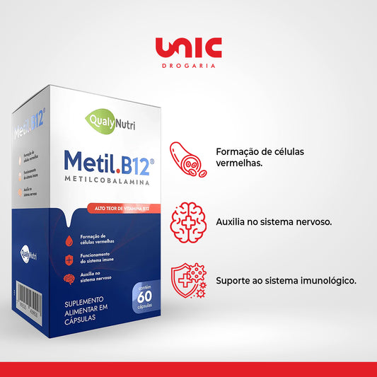 Metil.B12 Metilcobalamina C/60 Cápsulas - QualyNutri