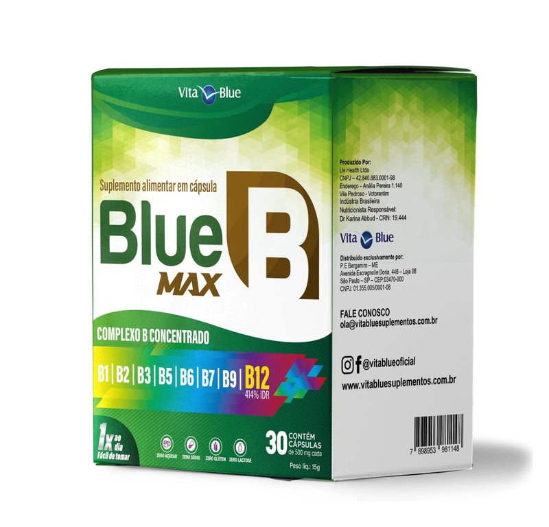 Blue B Max Concentrado C/30 Cápsulas - Vita Blue