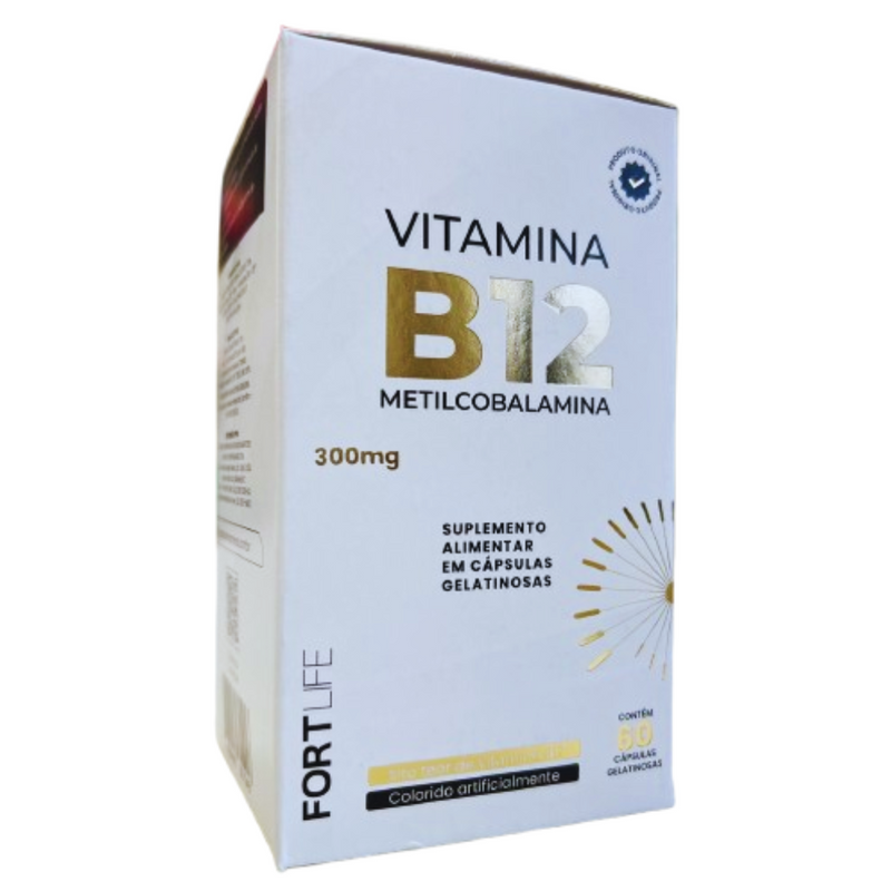 Vitamina B12 Fortlife 300mg C/60 Cápsulas Gelatinosa