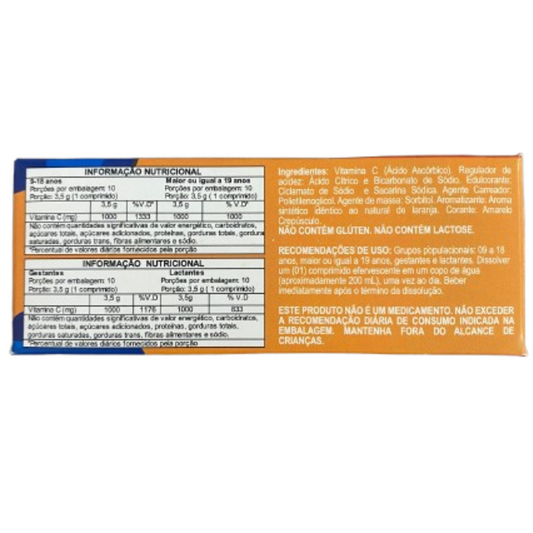 Blue C Laranja C/10 Comprimidos Efervescentes