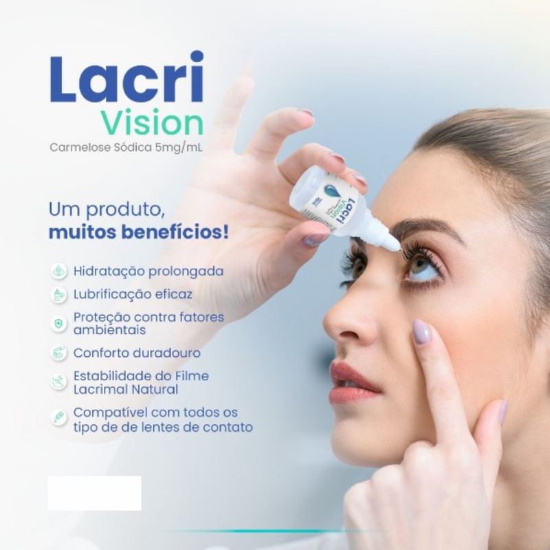 Lacrivision Colírio  10mL Carmelose Sódica 5mg/mL – Lubrificante Ocular