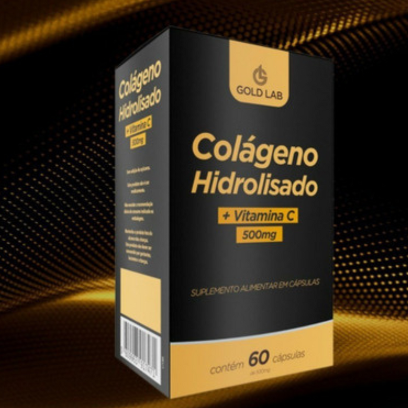 Colágeno Hidrolisado + Vitamina C com 60 Cápsulas Gold Lab