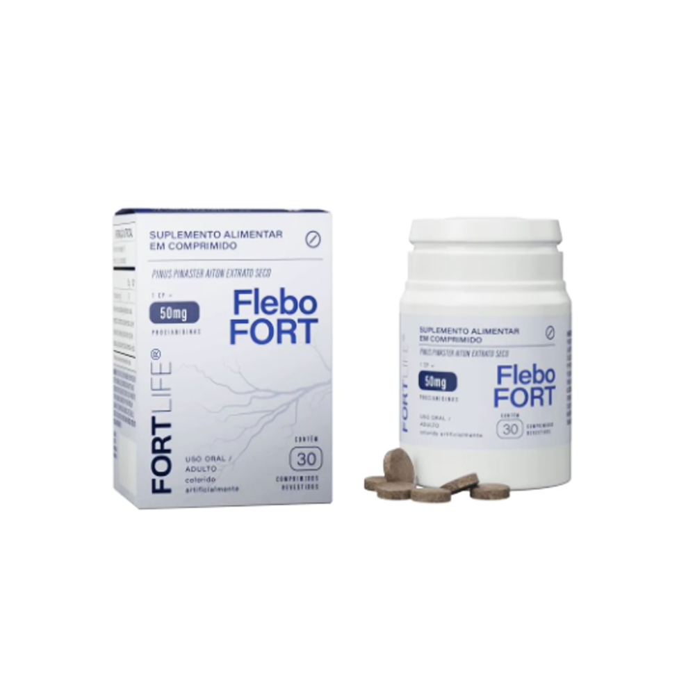 Suplemento Alimentar FleboFort com 30 Comprimidos FortLife