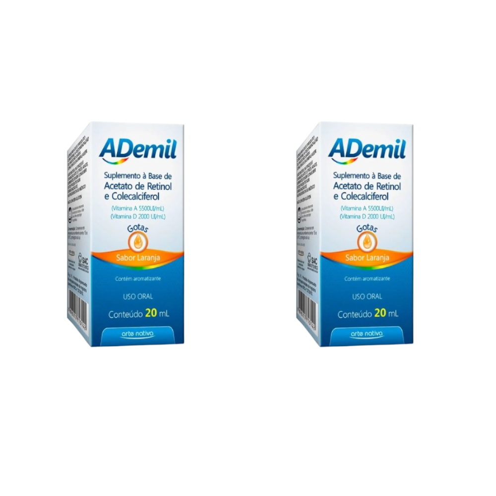Kit C/2 Ademil A+D Sol 20ml - Arte Nativa