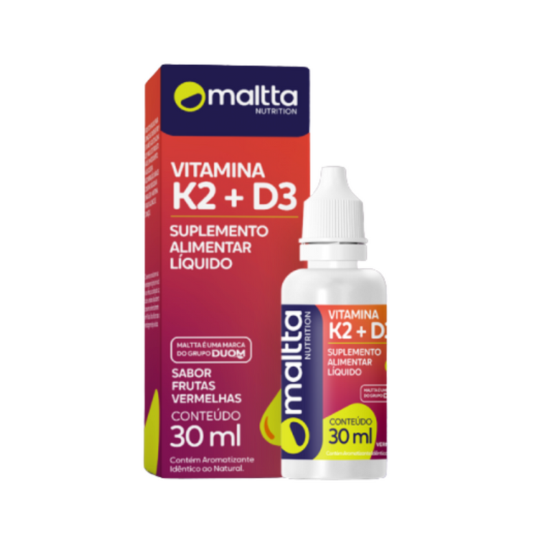 Vitamina K2 + D3 Sabor frutas vermelhas 30ml - Duom