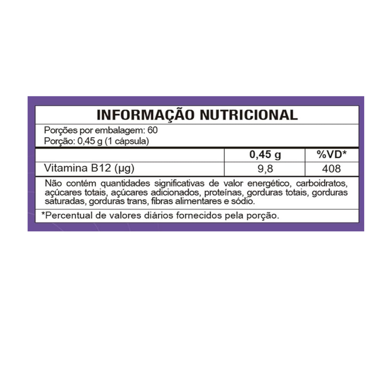 Vitamina B12 metilcobalamina C/60 Cápsulas - Maltta