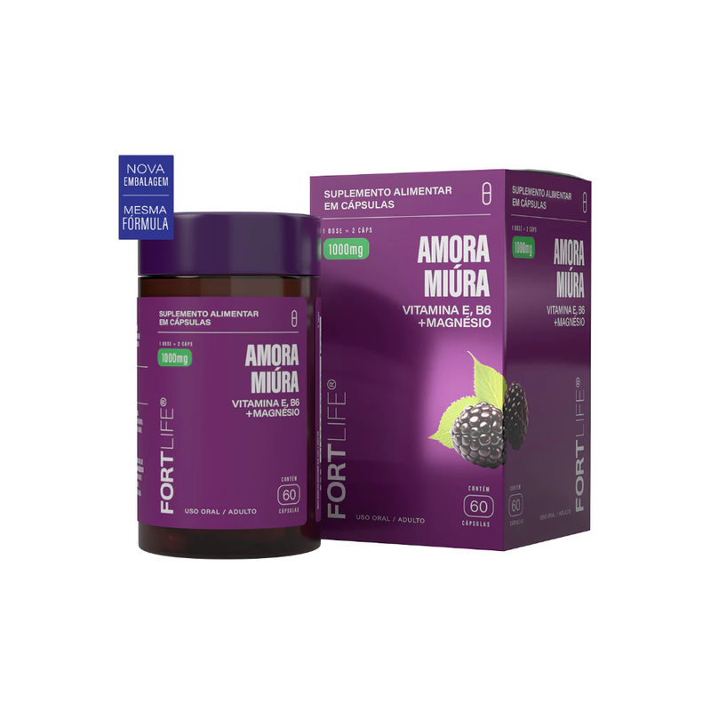 Amora Miúra Vitamina 1000mg E, B6 + Magnésio- FortLife