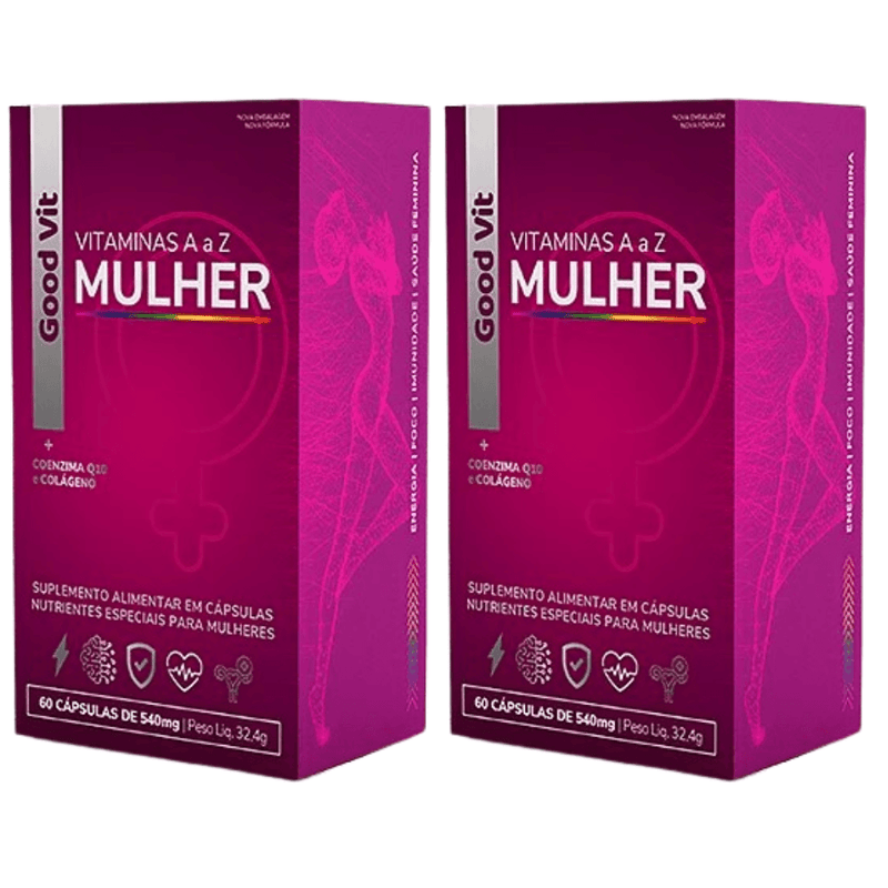 Kit C/2 Vitamina A a Z Mulher C/60 Cápsulas - Good Vit