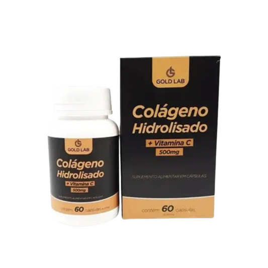 Colágeno Hidrolisado + Vitamina C com 60 Cápsulas Gold Lab