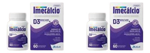 Kit 2 Imecálcio Cálcio D3 600+400mg C/60 Cápsulas - Nutivit