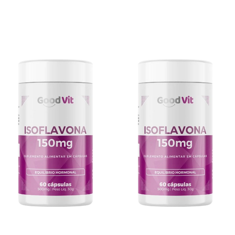 Kit C/2 Isoflavona 150mg C/60 Cápsulas - Good vit