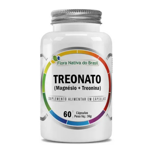 Treonato Magnésio + Treonina C/60 Cápsulas - Flora Nativa
