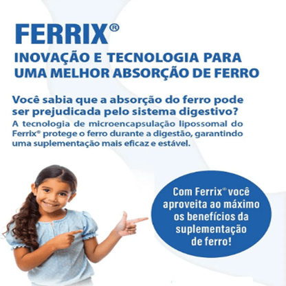 Ferrix UVA 30ml  Infantil Suplemento de Ferro Sabor  - Flora Nativa