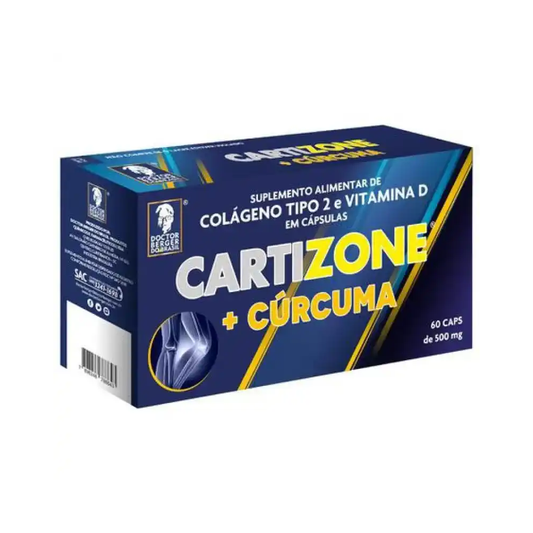 Kit 3 Caixas Cartizone Colágeno + Cúrcuma Tipo Ii 500Mg C/60 Cápsulas