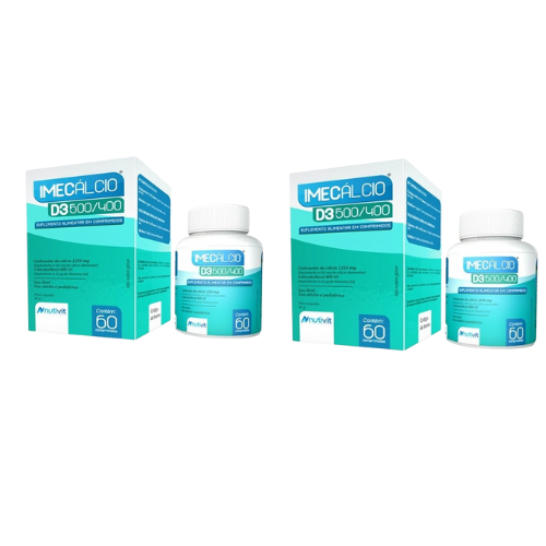 Kit C/2 Imecálcio D3 Cálcio  500/400mg 60 Comprimidos - Nutivit