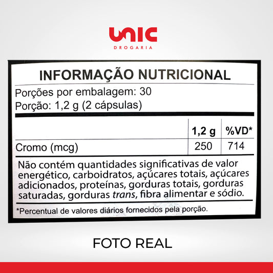 Kit C/2 Picolinato de Cromo 500MG C/60 Cápsulas - Gold Lab