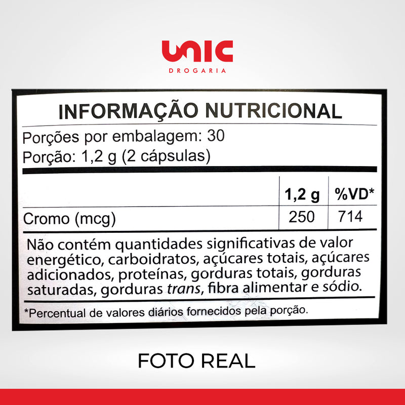 Kit C/2 Picolinato de Cromo 500MG C/60 Cápsulas - Gold Lab