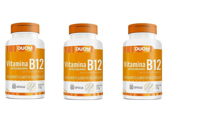 Kit C/3 Vitamina B12 C/60 Cápsulas - Duom