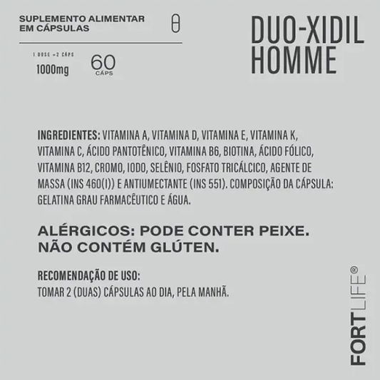 Duo-Xidil Homme 1000Mg 60 Cápsulas - Fortlife