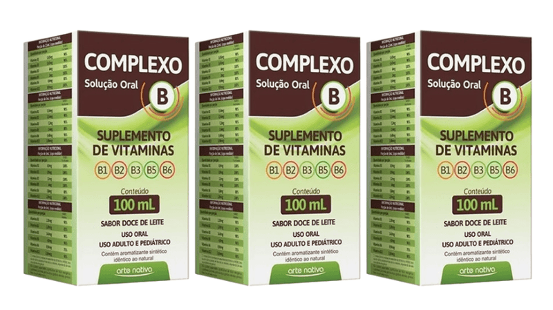 Kit C/3 Complexo B Solução 100ml - Arte Nativa