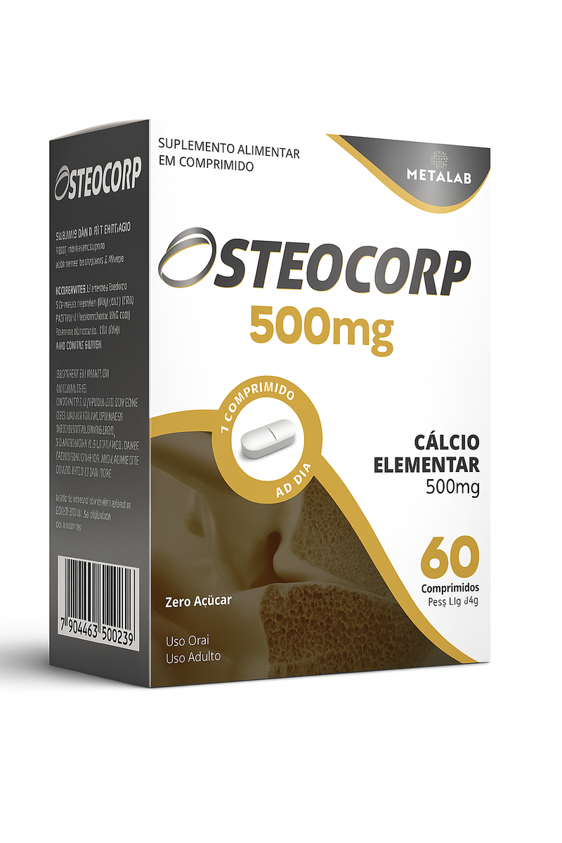 Osteocorp Carbonato de Cálcio 500 mg C/60 Comprimidos